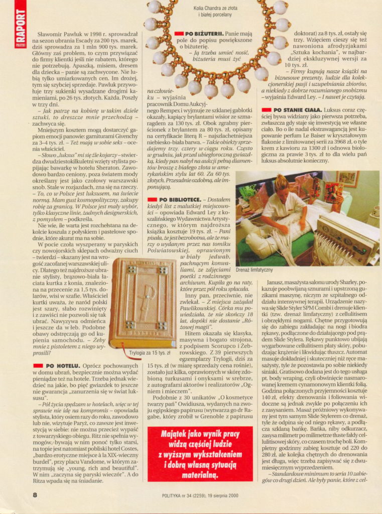 Polityka, Podatek od zbytku