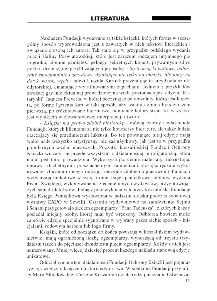 Wojewódzka Panorama Kultury, Literatura