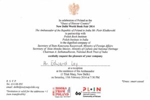 Światowe Targi Książki New Delhi 2014