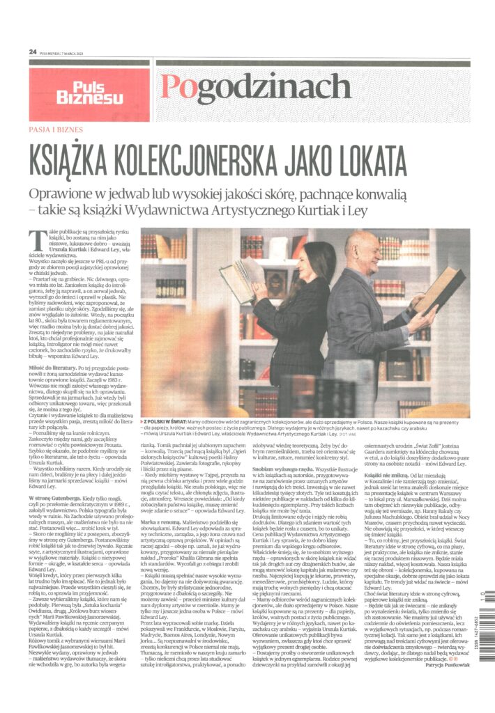 Puls Biznesu, 7 marca 2023, "Książka kolekcjonerska jako lokata"