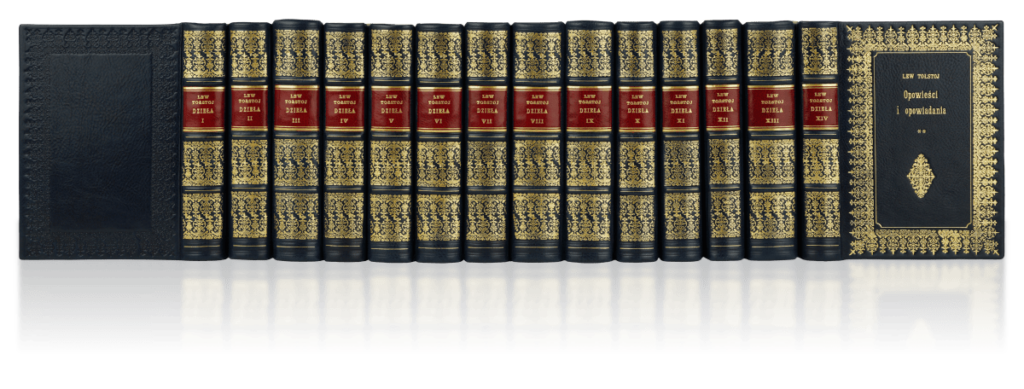 Książki Tołstoja Lwa, Dzieła w skórzanej oprawie