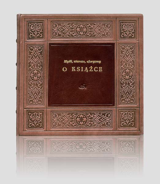 Aforyzmy o Książce, oryginalna oprawa introligatorska, książka artystyczna