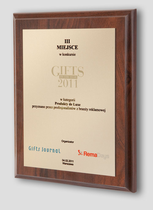 Nagroda za III miejsce w konkursie Gifts Of The Year 2011